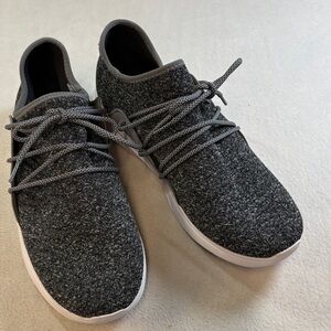 Vessi Charcoal Knit Lace-Up Sneakers